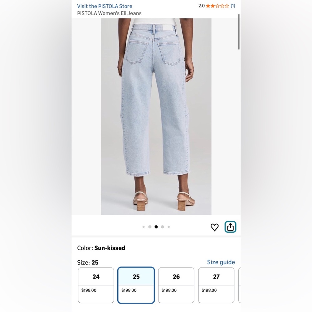 Pistola Sun-Kissed Light Wash Cropped Straight Jeans